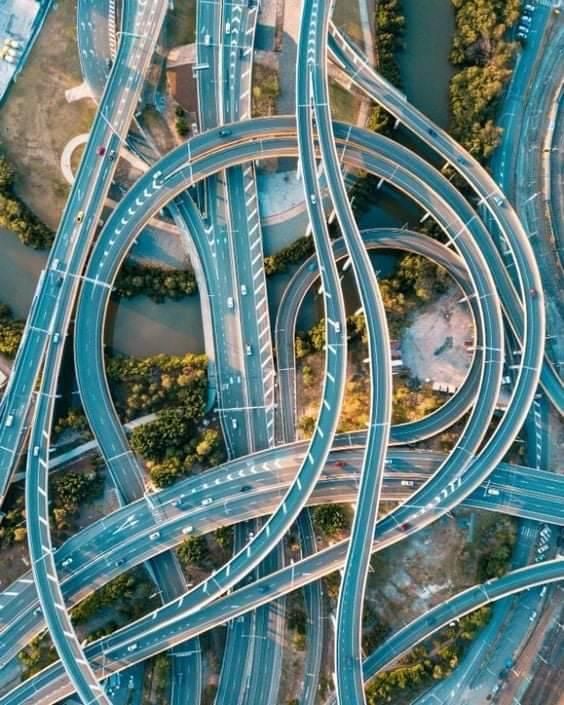roads from above
